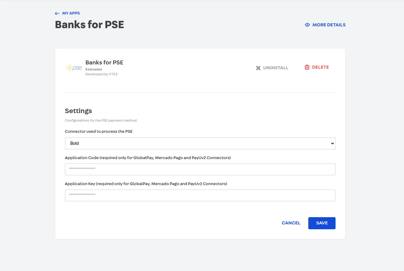 APP Banks for PSE