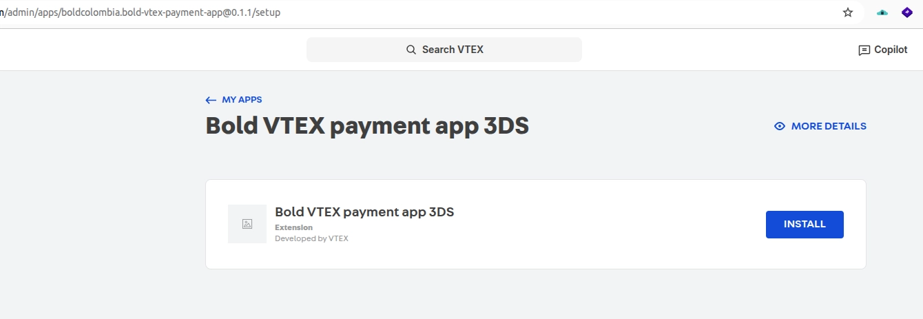 Instalación de la app desde panel