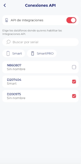 Lista Conexiones API