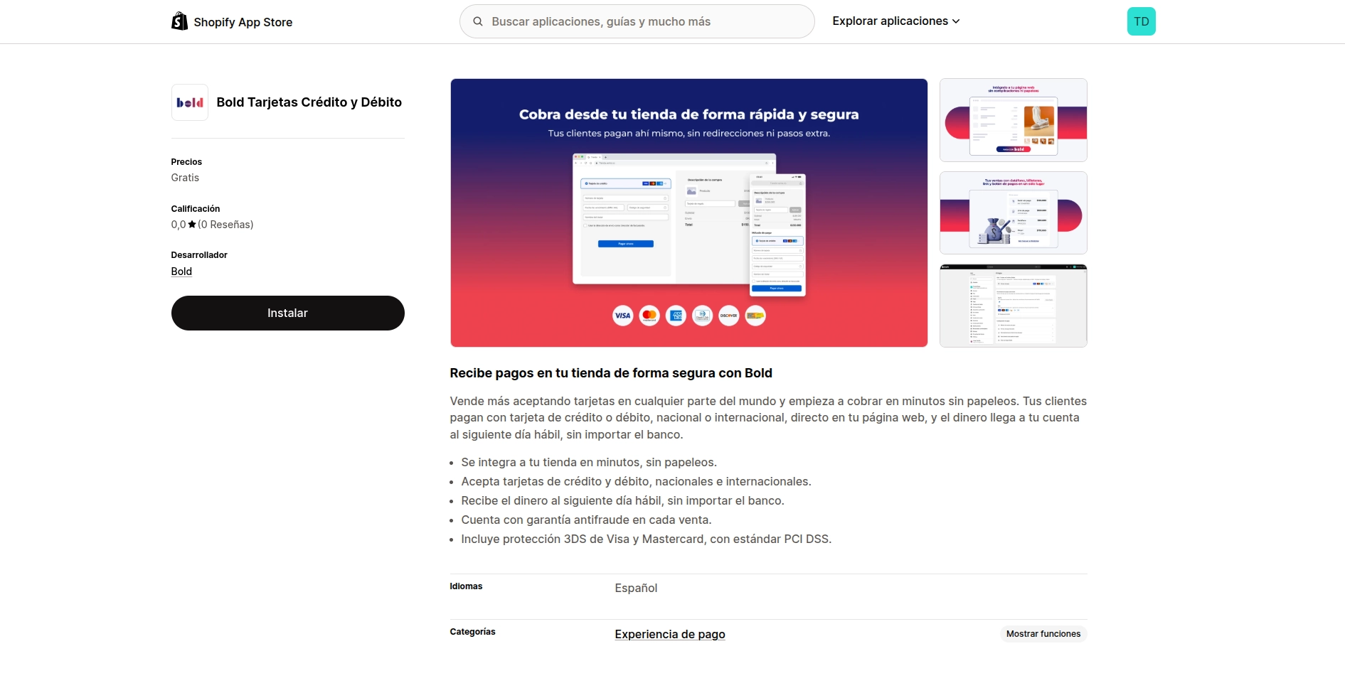 instalar App Bold