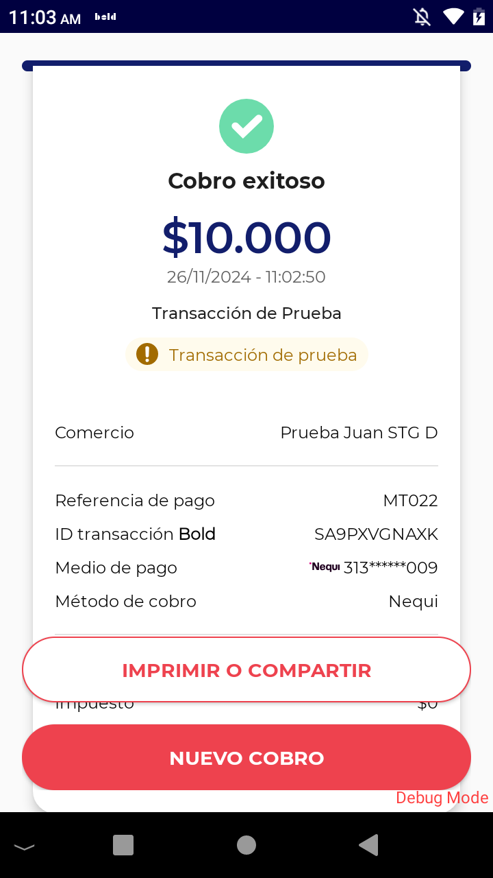 Recibo de Prueba